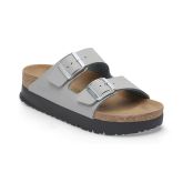 Birkenstock Arizona PAP Flex Platform Birko-Flor Narrow Fit Grey - Γκρί - Σανδάλια Birkenstock Arizona PAP Flex Platform Birko-Flor Narrow Fit Grey - Γκρί - Σανδάλια