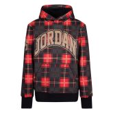 Jordan Boys Essentials Plaid Pullover Black - Μαύρος - ΦΟΥΤΕΡ με ΚΟΥΚΟΥΛΑ