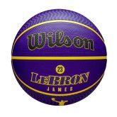 Wilson NBA Player Icon Outdoor Basketball LeBron New Size 7 - Μωβ - Μπάλα