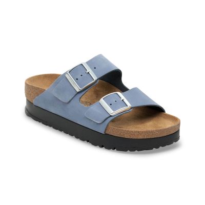 Birkenstock Arizona PAP Flex Platform Nubuk Leather Narrow Fit Blue - Μπλε - Σανδάλια Birkenstock Arizona PAP Flex Platform Nubuk Leather Narrow Fit Blue - Μπλε - Σανδάλια