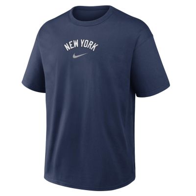 Nike SS New York Yankees Loose Fit Heavyweight Cotton Tee - Μπλε - Κοντομάνικο μπλουζάκι Nike SS New York Yankees Loose Fit Heavyweight Cotton Tee - Μπλε - Κοντομάνικο μπλουζάκι