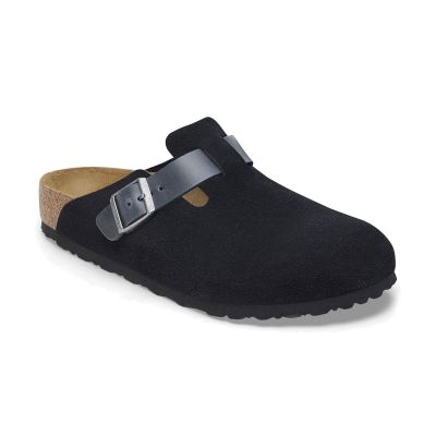 Birkenstock Boston Mixed Leather Regular Fit Blue - Μπλε - Σανδάλια Birkenstock Boston Mixed Leather Regular Fit Blue - Μπλε - Σανδάλια