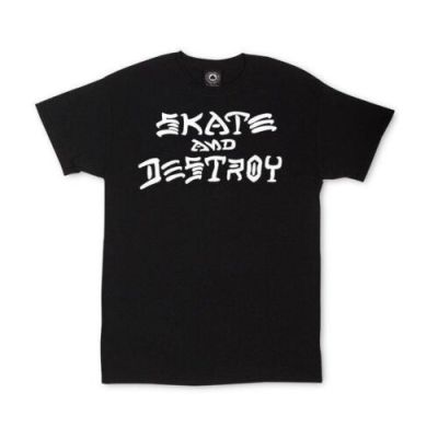 Thrasher Skate Mag Skate & Destroy Short Sleeve Tee Black - Μαύρος - Κοντομάνικο μπλουζάκι