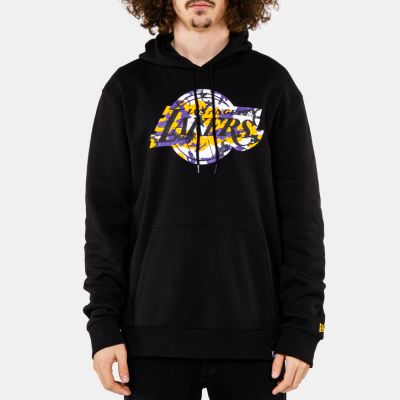 NEW ERA NBA Infill TM Logo Hoody Los Angeles Lakers Black - Μαύρος - ΦΟΥΤΕΡ με ΚΟΥΚΟΥΛΑ