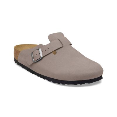 Birkenstock Boston TEX Birko-Flor Regular Fit Gray Taupe - Γκρί - Σανδάλια Birkenstock Boston TEX Birko-Flor Regular Fit Gray Taupe - Γκρί - Σανδάλια