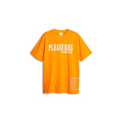 Puma x PLEASURES Typo Tee - Πορτοκάλι - Κοντομάνικο μπλουζάκι