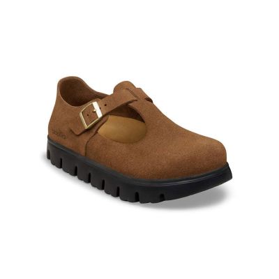 Birkenstock Paris Chunky Suede Leather Narrow Fit Dark Tea - καφέ - Σανδάλια Birkenstock Paris Chunky Suede Leather Narrow Fit Dark Tea - καφέ - Σανδάλια