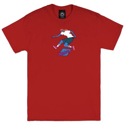 Thrasher Tre Tee Red - το κόκκινο - Κοντομάνικο μπλουζάκι