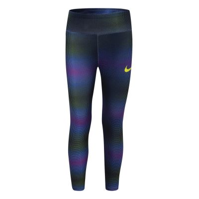 Nike Girls AOP Dri-FIT Leggings Black - Πολύχρωμο - κολάν