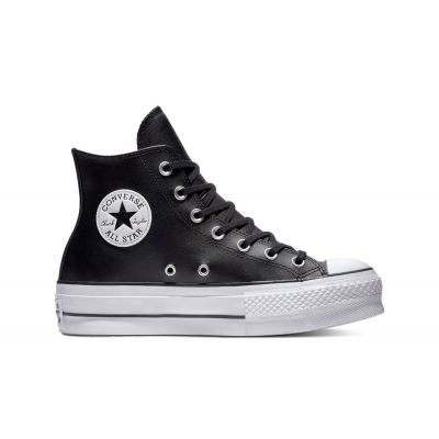 Converse Chuck Taylor All Star Platform Leather High-Top - Μαύρος - Παπούτσια