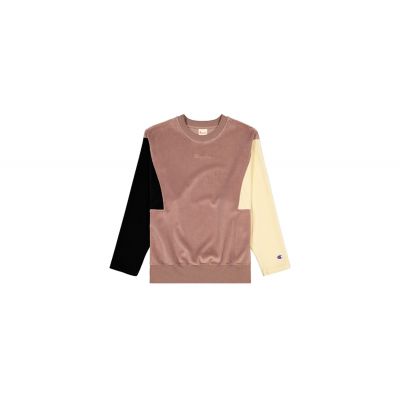 Champion Velour Colour Block Sweatshirt - Πολύχρωμο - ΦΟΥΤΕΡ με ΚΟΥΚΟΥΛΑ