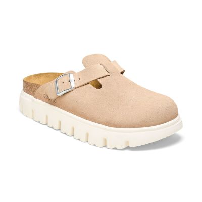 Birkenstock Boston Chunky Suede Leather Narrow Fit Light Brown - καφέ - Σανδάλια Birkenstock Boston Chunky Suede Leather Narrow Fit Light Brown - καφέ - Σανδάλια