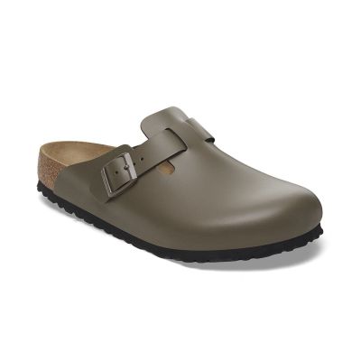Birkenstock Boston Natural Leather Regular Fit Grey - Γκρί - Σανδάλια Birkenstock Boston Natural Leather Regular Fit Grey - Γκρί - Σανδάλια