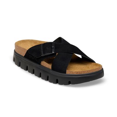 Birkenstock Siena PAP Chunky Suede Leather Narrow Fit Black - Μαύρος - Σανδάλια Birkenstock Siena PAP Chunky Suede Leather Narrow Fit Black - Μαύρος - Σανδάλια