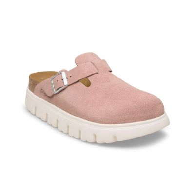 Birkenstock Boston Chunky Suede Leather Narrow Fit Pink Clay - Ροζ - Σανδάλια Birkenstock Boston Chunky Suede Leather Narrow Fit Pink Clay - Ροζ - Σανδάλια