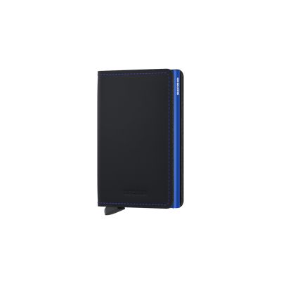 Secrid Slimwallet Matte Black & Blue - Μαύρος - αξεσουάρ Secrid Slimwallet Matte Black & Blue - Μαύρος - αξεσουάρ