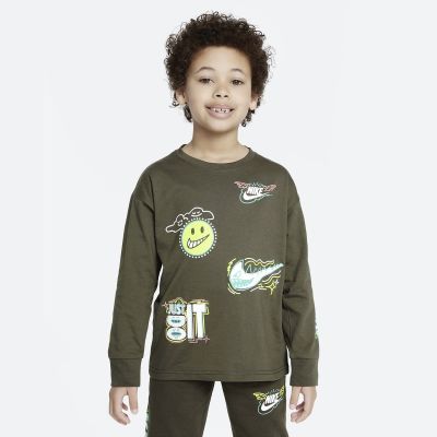 Nike NSW Art Of Play Relaxed Longsleeve Tee Cargo Khaki - Πράσινος - Μακρυμάνικο μπλουζάκι