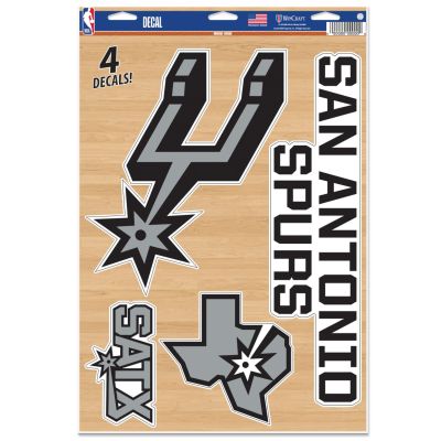 WinCraft NBA 11x17 San Antonio Spurs Multi-Use Decal - Μαύρος - Nálepky