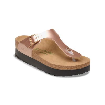 Birkenstock Gizeh Flex Platform Birko-Flor Regular Fit Electric Metallic Copper - Κίτρινος - Σανδάλια Birkenstock Gizeh Flex Platform Birko-Flor Regular Fit Electric Metallic Copper - Κίτρινος - Σανδάλια
