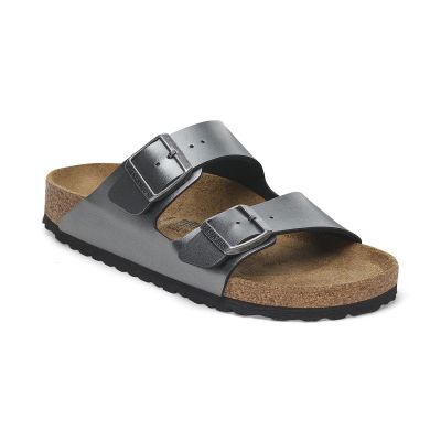 Birkenstock Arizona Birko-Flor Narrow fit Silver - Γκρί - Σανδάλια Birkenstock Arizona Birko-Flor Narrow fit Silver - Γκρί - Σανδάλια