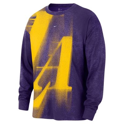 Nike Los Angeles Lakers Essential Anthem Men's Long-Sleeve Basketball T-Shirt Field Purple - Πολύχρωμο - Κοντομάνικο μπλουζάκι Nike Los Angeles Lakers Essential Anthem Men's Long-Sleeve Basketball T-Shirt Field Purple - Πολύχρωμο - Κοντομάνικο μπλουζάκι