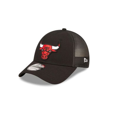 New Era Chicago Bulls Home Field Black 9FORTY A-Frame Trucker Cap - Μαύρος - Καπάκι