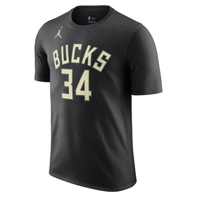 Jordan NBA Milwaukee Bucks Statement Edition Tee Black - Μαύρος - Κοντομάνικο μπλουζάκι