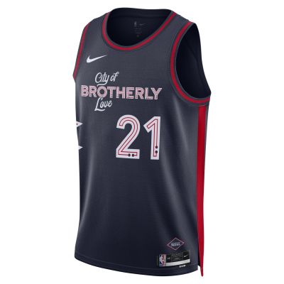 Nike Dri-FIT NBA Philadelphia 76ers Joel Embiid City Edition 23/24 Swingman Jersey - Μπλε - Φανέλα