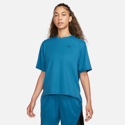 Nike Dri-FIT Wmns Warmup Tee Industrial Blue - Μπλε - Κοντομάνικο μπλουζάκι