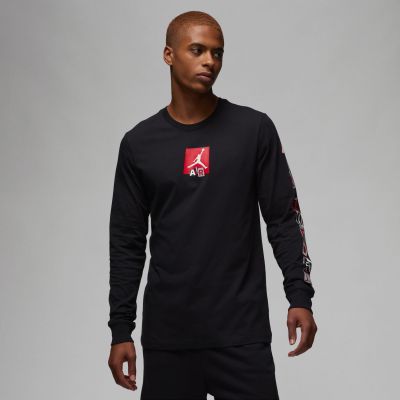 Jordan Brand Graphic Long-Sleeve Tee Black - Μαύρος - Κοντομάνικο μπλουζάκι