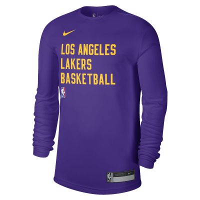 Nike Dri-FIT NBA Los Angeles Lakers Practice Long-Sleeve Tee - Μωβ - Κοντομάνικο μπλουζάκι