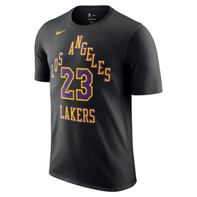 Nike NBA Los Angeles Lakers LeBron James City Edition Tee - Μαύρος - Κοντομάνικο μπλουζάκι