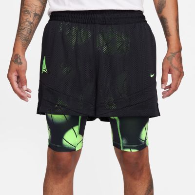 Nike Dri-FIT Ja 2-in-1 4" Basketball Shorts Black - Μαύρος - Σορτς