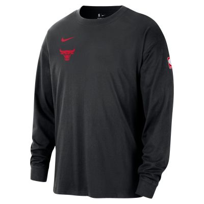 Nike NBA Chicago Bulls Max90 Long-Sleeve Tee - Μαύρος - Κοντομάνικο μπλουζάκι