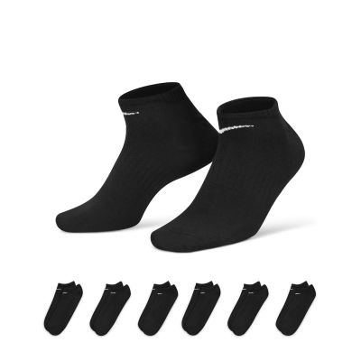 Nike Everyday Lightweight No-Show 6-Pack Socks Black - Μαύρος - Κάλτσες