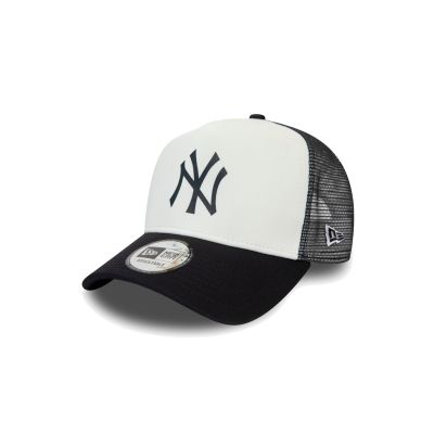 New Era Yankees Team Colour White A-Frame Trucker Cap - Μαύρος - Καπάκι