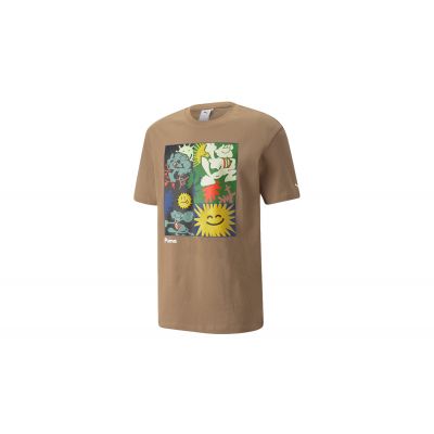 Puma Adventure Planet Graphic Men's Tee - καφέ - Κοντομάνικο μπλουζάκι