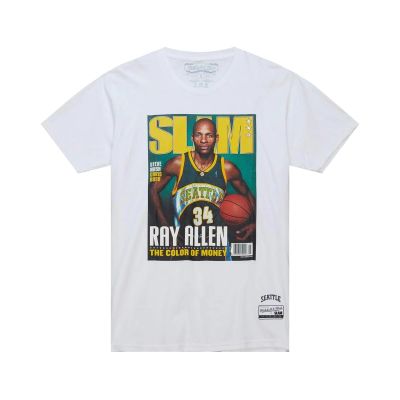 Mitchell & Ness NBA Seattle Supersonics Ray Allen Slam Tee - άσπρο - Κοντομάνικο μπλουζάκι