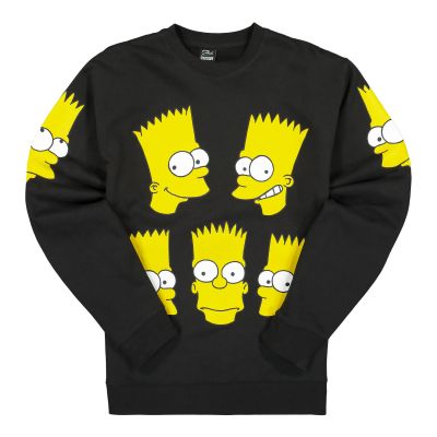 The Simpsons X Chinatown Market Classic Bart Crewneck Sweatshirt Black - Μαύρος - ΦΟΥΤΕΡ με ΚΟΥΚΟΥΛΑ