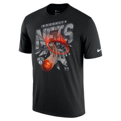 Nike NBA Brooklyn Nets Courtside Tee - Μαύρος - Κοντομάνικο μπλουζάκι