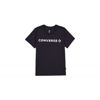 Converse Icon Play Floral Infill Tee - Μαύρος - Κοντομάνικο μπλουζάκι