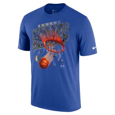 Nike Dallas Mavericks Courtside Tee - Μπλε - Κοντομάνικο μπλουζάκι