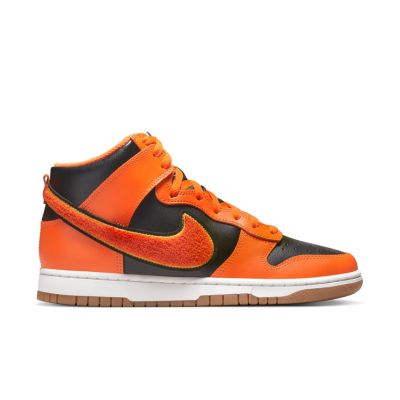 Nike Dunk High University "Chenille Swoosh Safty Orange" - Μαύρος - Παπούτσια