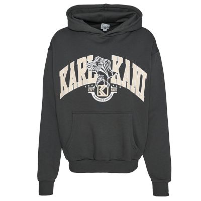 Karl Kani Og Eagle Print Os Hoodie Anthracite - Μαύρος - ΦΟΥΤΕΡ με ΚΟΥΚΟΥΛΑ