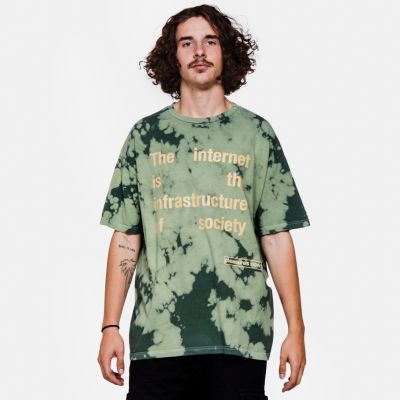 Pleasures Internet Dyed Shirt Green - Πράσινος - Κοντομάνικο μπλουζάκι