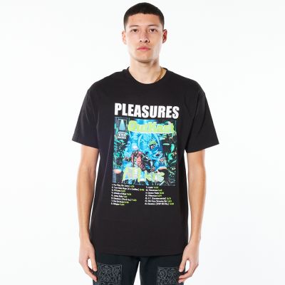 Pleasures Atliens Tee Black - Μαύρος - Κοντομάνικο μπλουζάκι