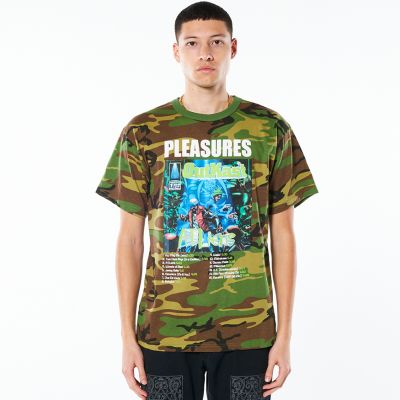 Pleasures Atliens Tee Camo - Πολύχρωμο - Κοντομάνικο μπλουζάκι