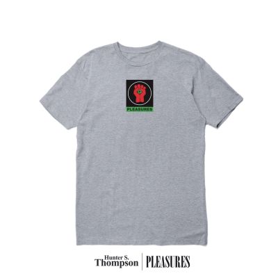 Pleasures Badge Tee Heather Grey - Γκρί - Κοντομάνικο μπλουζάκι