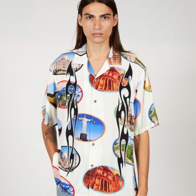 Pleasures 7 Wonder Camp Shirt White - άσπρο - Πουκάμισο