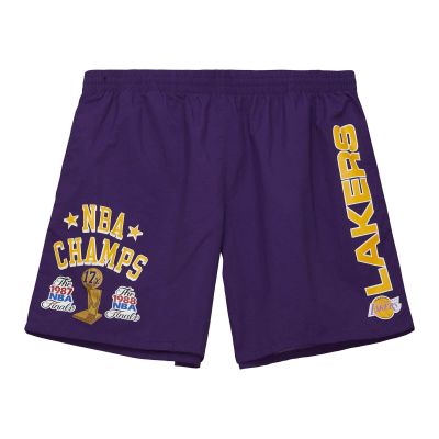 Mitchell & Ness NBA LA Lakers Team Heritage Woven Shorts - Μωβ - Σορτς